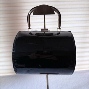 Elegant Black Patent Leather Handbag